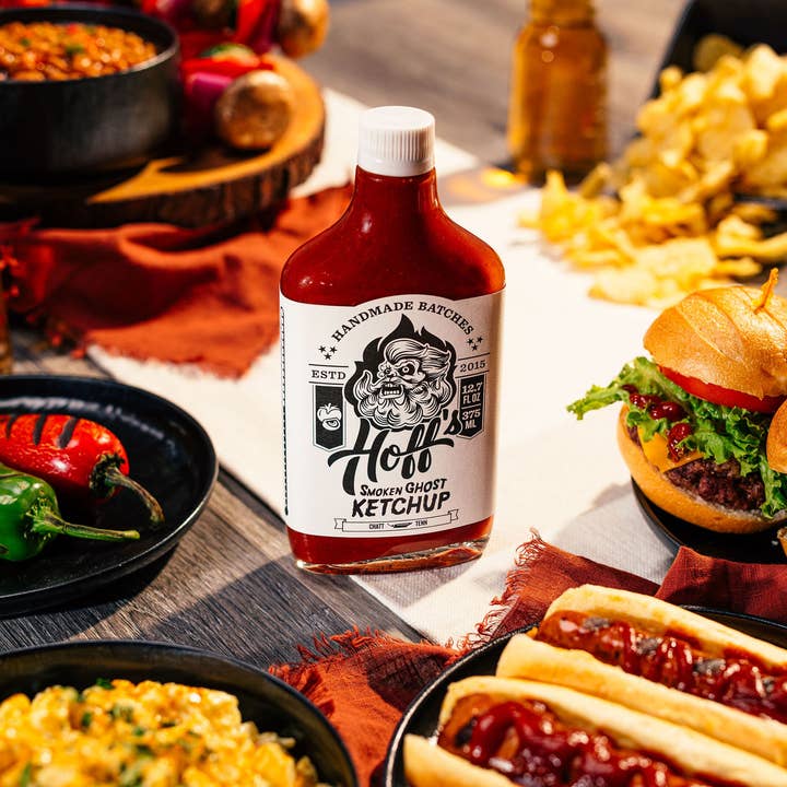 Hoff & Pepper - Wholesale Ketchup - Smoken Ghost Ketchup - Hoff's Spicy Ketchup - 12.7oz