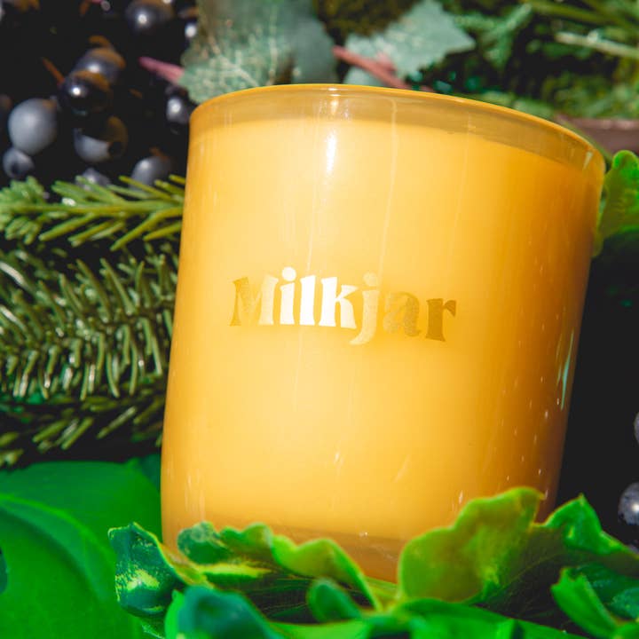 Milk Jar Candle Co. - Wholesale Jar/Filled Candle - Garden State - Cedar & Cassis Coconut Soy 8oz Candle7