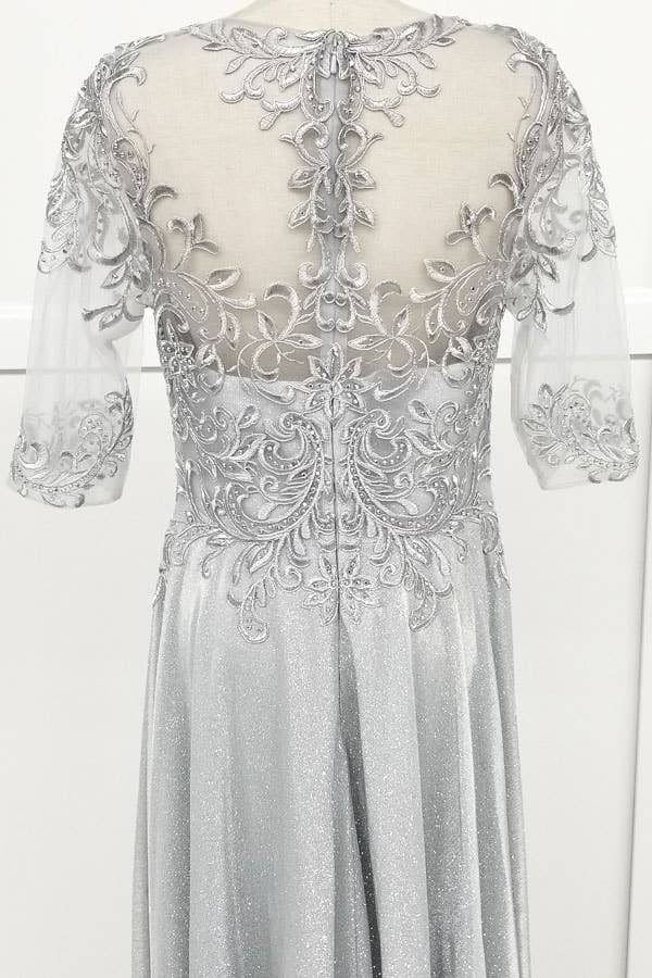 Chicas - Vendita all'ingrosso Vestito - Donna - Abito lungo Missy con maniche 3/4 e tasche J006-S-4XL29