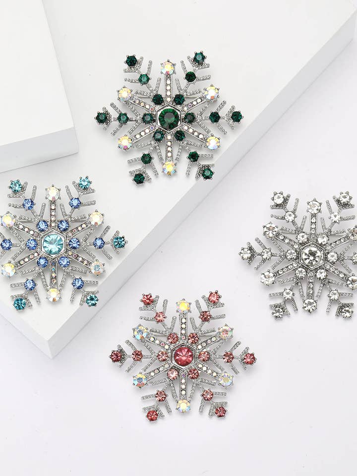 Elegant Snowflake Brooch for wholesale by VividLux