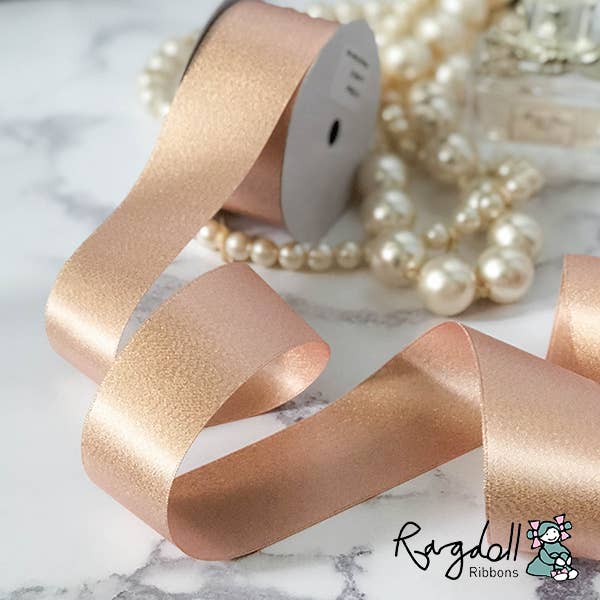 Imaginediy – wholesale Ribbon – Gift wrapping – 38mm Rose Gold Sparkle Ribbon - 10 Meter Roll1