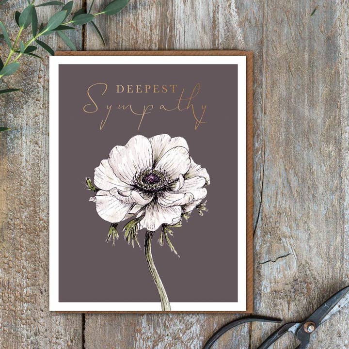 Deepest Sympathy Card for wholesale by Toasted Crumpet (US Duties Paid)