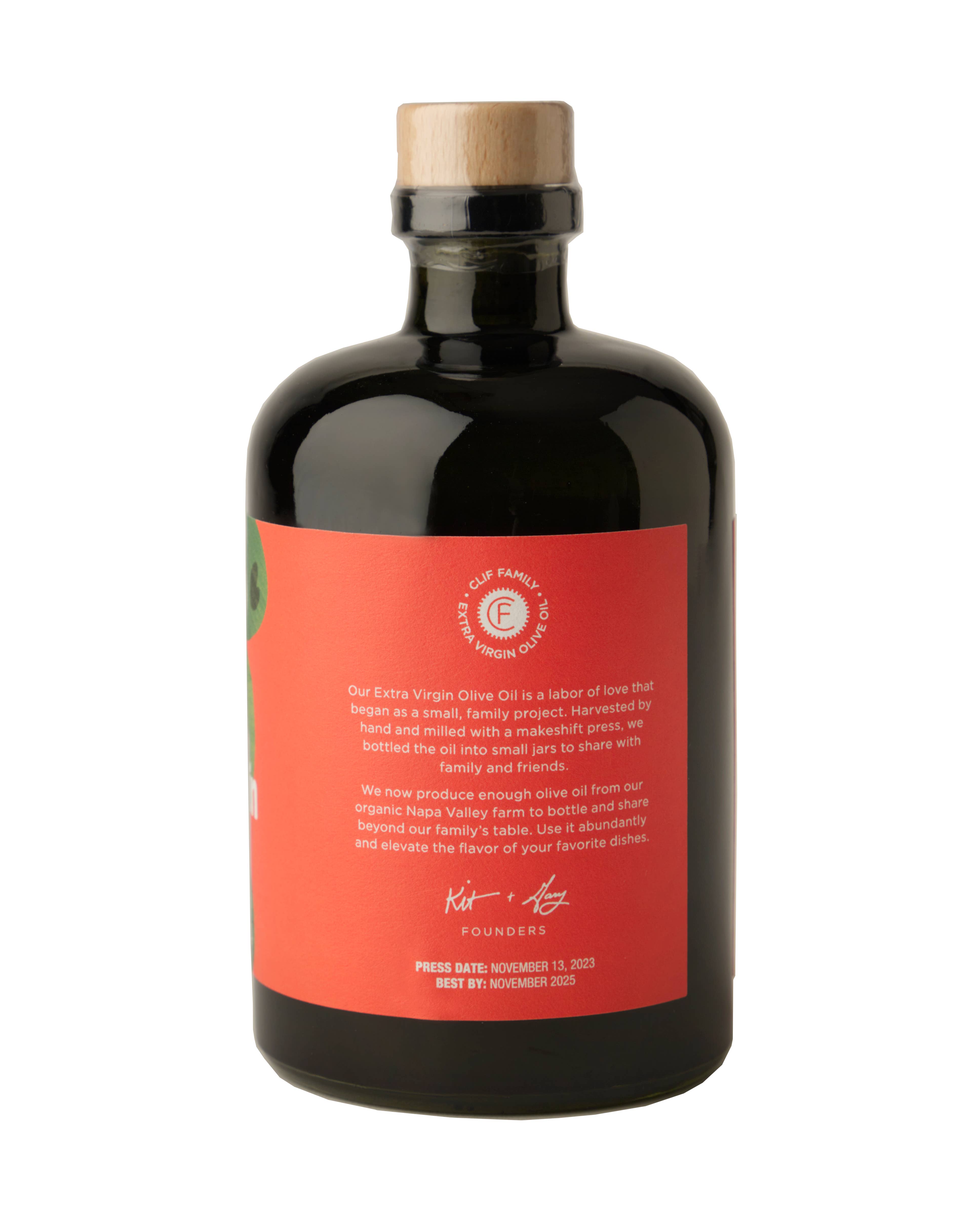 Clif Family Napa Valley, Certified B Corp Company - Wholesale Olive Oil - Organic Extra Virgin Olive Oil (14fl oz)1