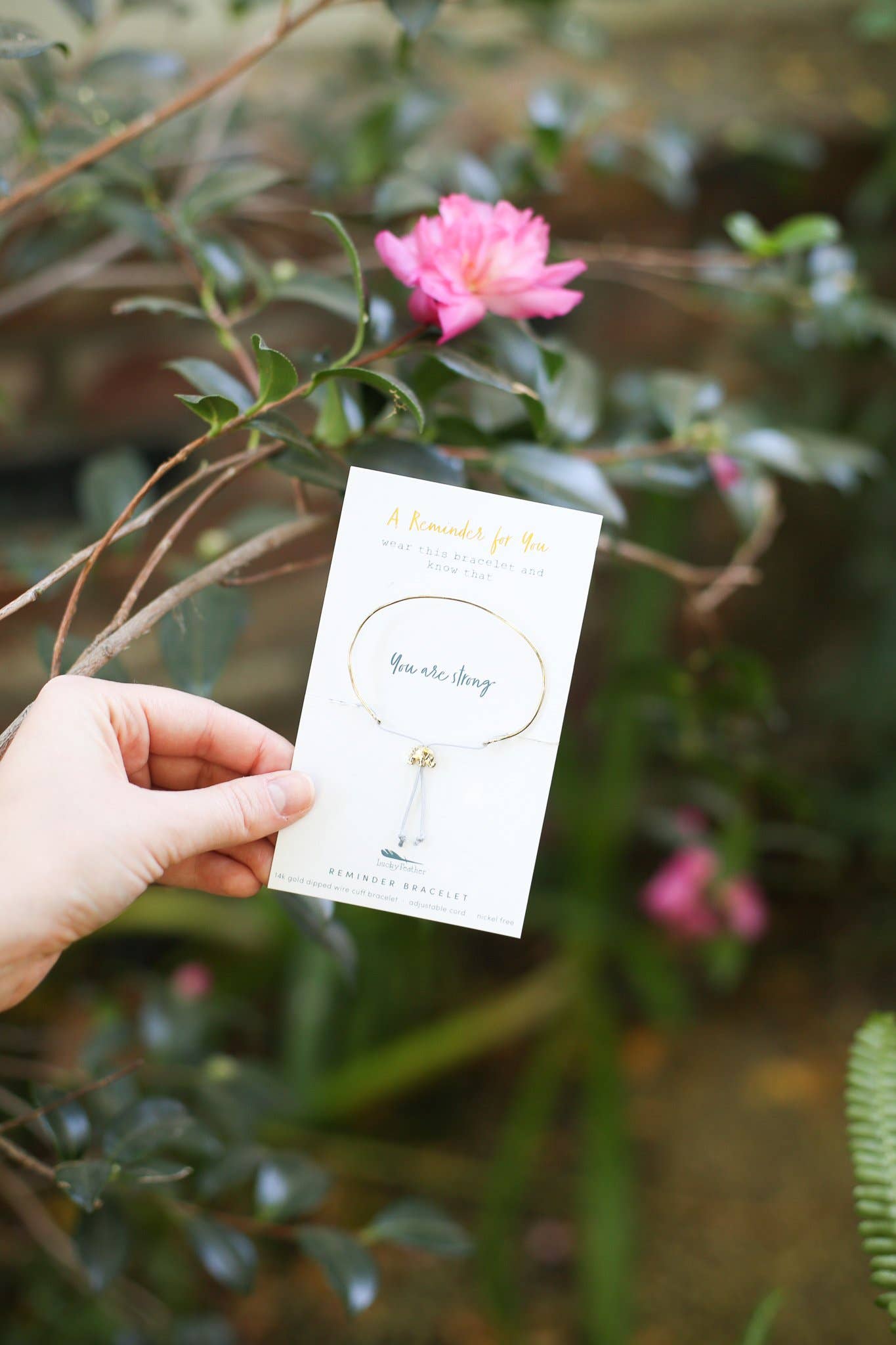 Lucky Feather – wholesale Berlockarmband – Påminnelse Armband - Gold - STRONG2