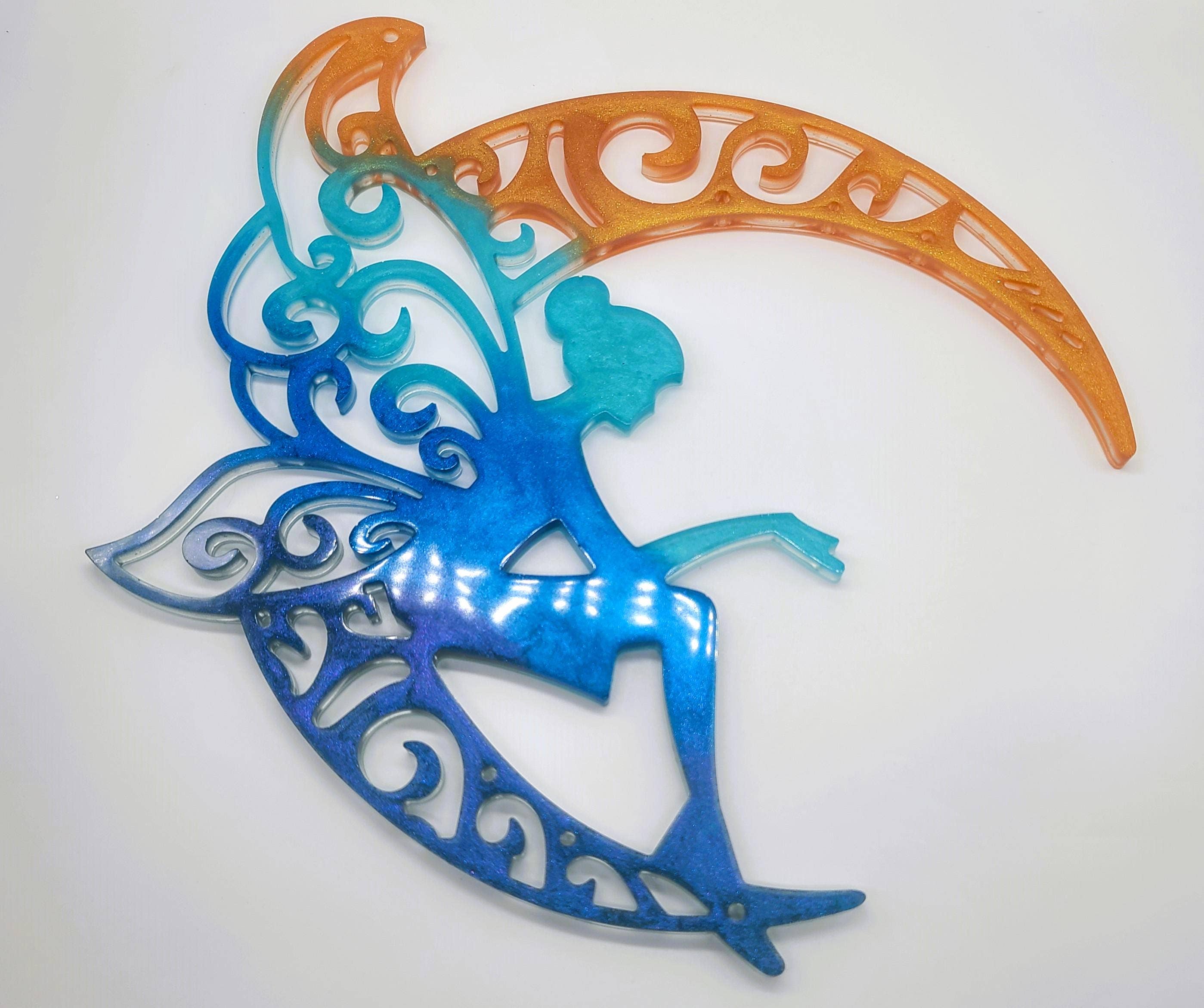 Slightly Askew Art - Wholesale Wall Accent - Eco-Friendly Holographic Fairy Resin Wall Hanging1