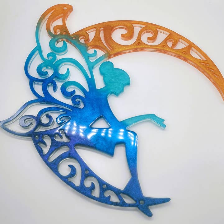 Slightly Askew Art - Wholesale Wall Accent - Eco-Friendly Holographic Fairy Resin Wall Hanging1