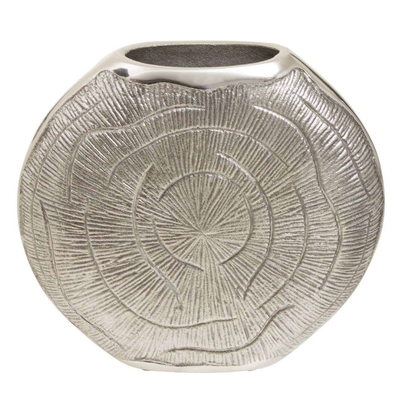 Fifty Five South – wholesale Vase – Silva Small Oak Effect Silver Vase2