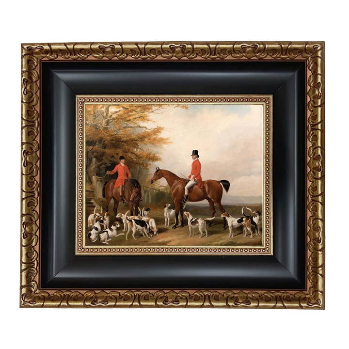 Madison Bay Co. - Historical Home Decor Reproductions - Wholesale Art Print - The Meeting Fox Hunt Scene Vintage Painting Print on Canvas58