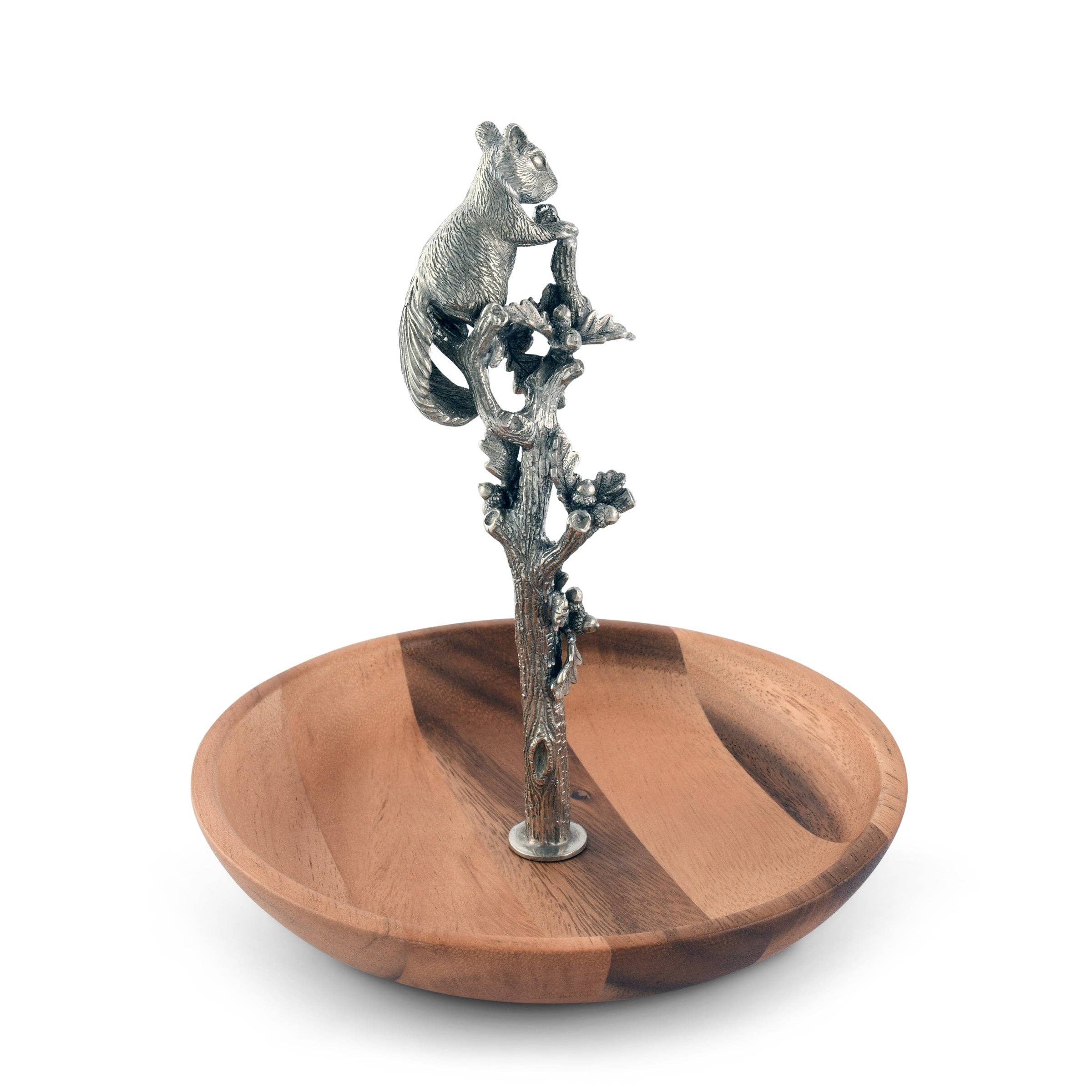 Vagabond House - Wholesale Decorative Plate/Dish/Bowl - Squirrel Wood Candy / Nut Dish4