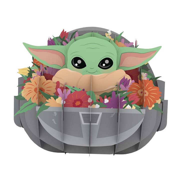 Lovepop Cards - Wholesale Everyday Greeting Card - Star Wars™ The Mandalorian™ Floral Grogu™ Giant Pop-Up Gift