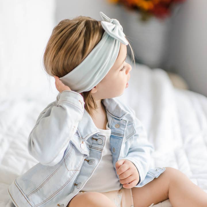 Diadema de arco: menta. para venta al por mayor de Bohemian Babies