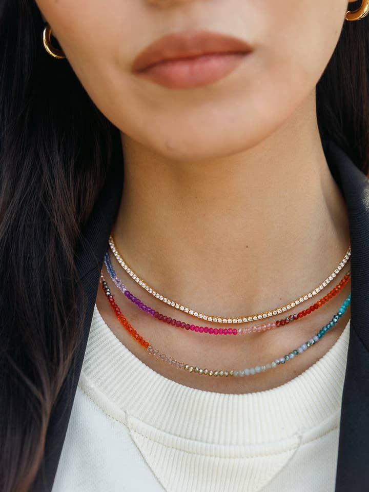 COLLANA TENNIS SOTTILE per la vendita all'ingrosso da parte di limlim