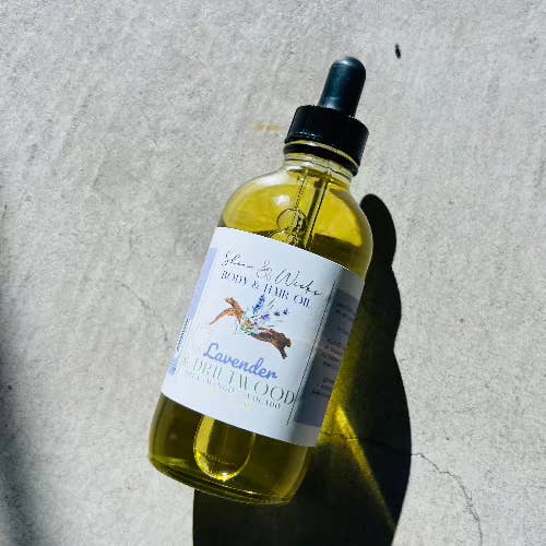 Lavendel & Treibholz Bio-Körperöl für den Großhandel von Skin & Wicks