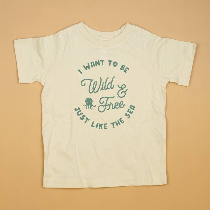 Wild & Free Octopus | Organic Tshirt for wholesale by Cuddle Sleep Dream