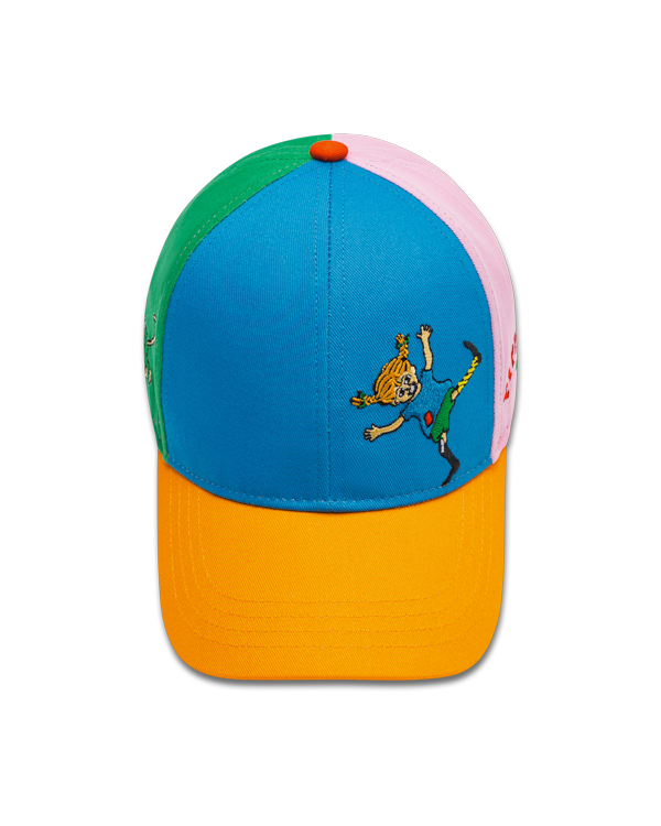 koaa - Wholesale Baseball Cap - Kids - koaa — Pippi Longstocking “Colourful” — Baseball cap blue/green/pink1