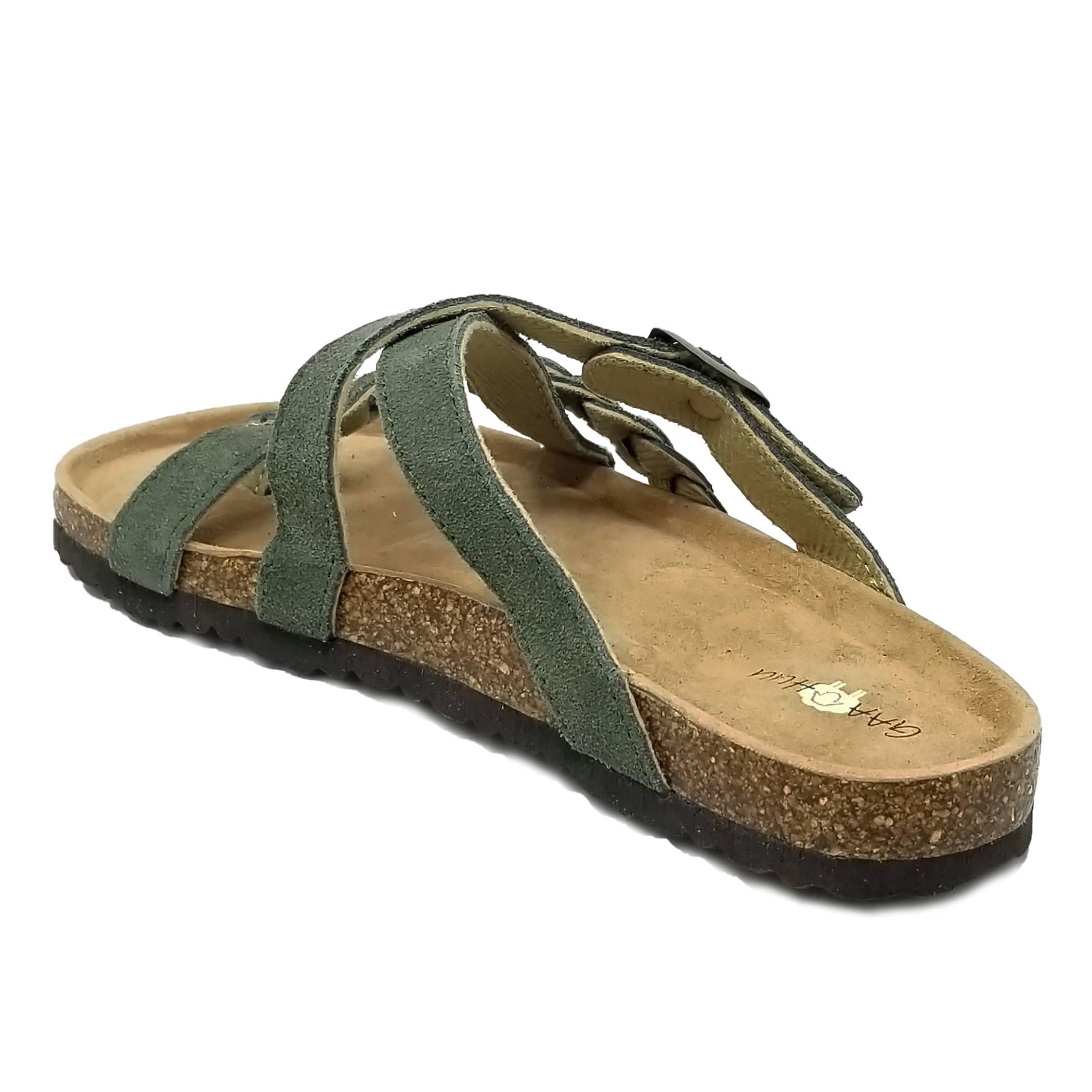 gaahuu - Wholesale Sandals - Women's - Braided Criss Cross Buckled Leather Footbed Sandal18