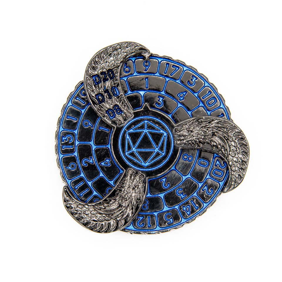 Tabletop Dominion Limited - Wholesale Dice - Prophecy Wheel | Dice Spinner | Black & Blue1