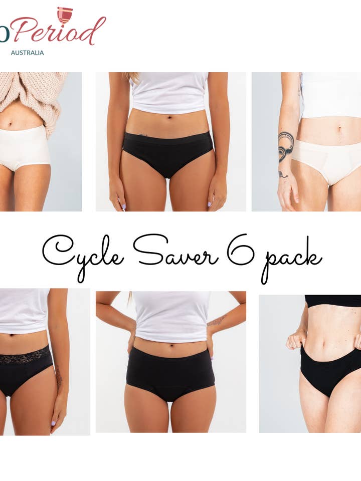 Eco Period - Wholesale Period underwear – Women’s - Super Cycle Saver Bundle - 6 pack + Gift