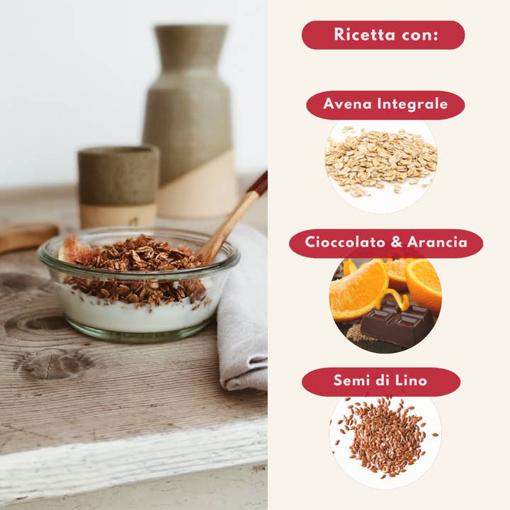 Mimina Granola - Vendita all'ingrosso Muesli - Granola Arancia & Cioccolato 1kg /3kg2