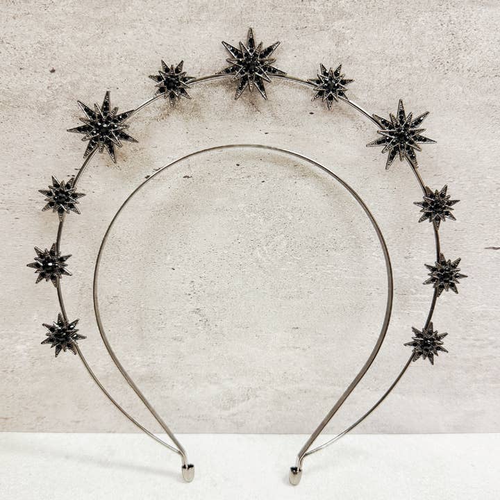 Happy Dream Gifts - Wholesale Fashion Headband - Women's - Black Stars Goddess Crown Halo Headband, Boho Headpiece5