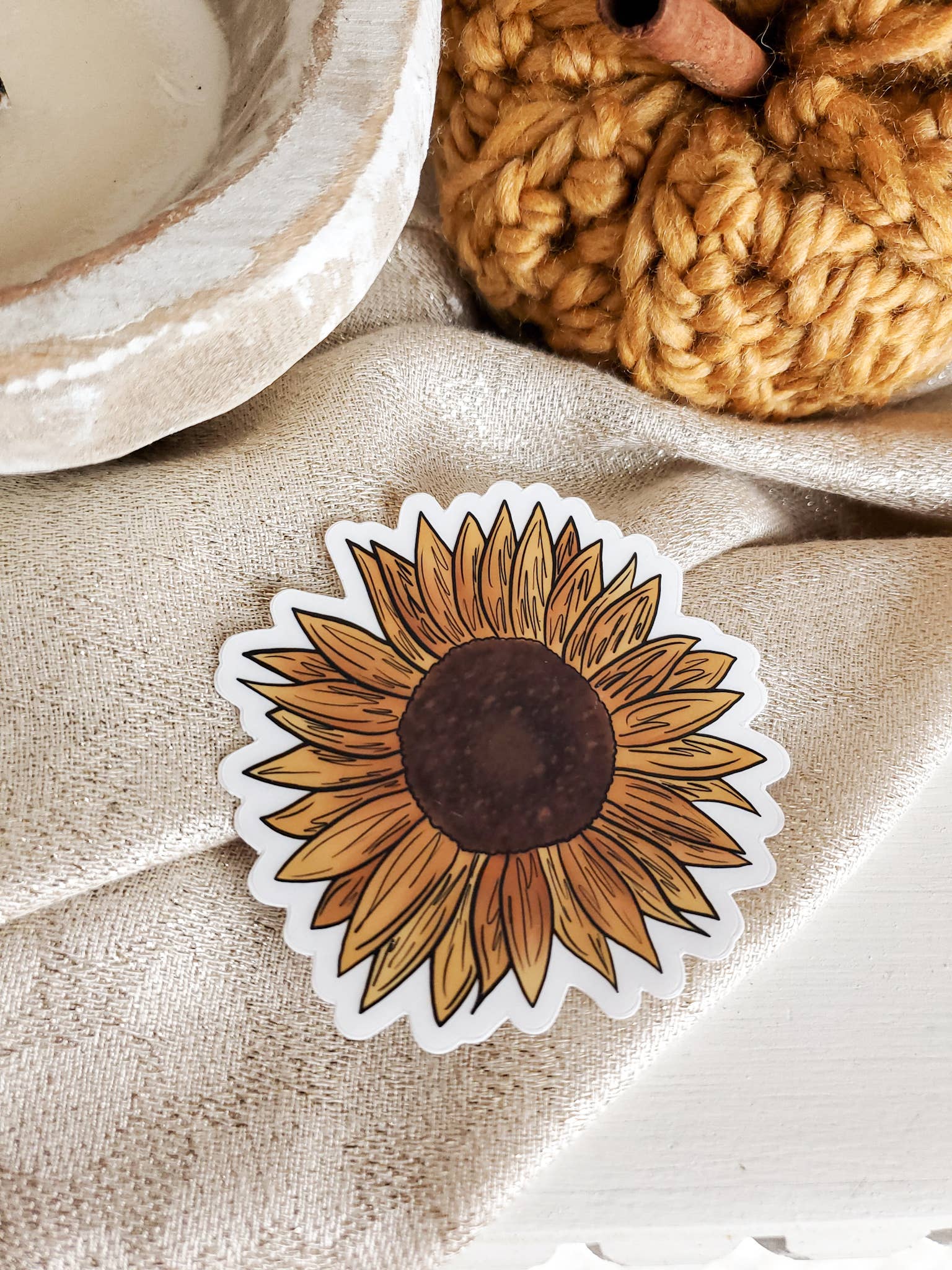 Sammy Jean Artist – wholesale Sticker – Sunflower Sticker, 2.98x3in6