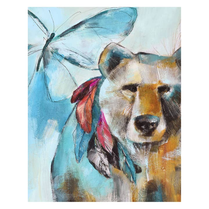 Jen Singh Creatively - Wholesale Art Print - Bear Nature Botanical Wall Art Print1