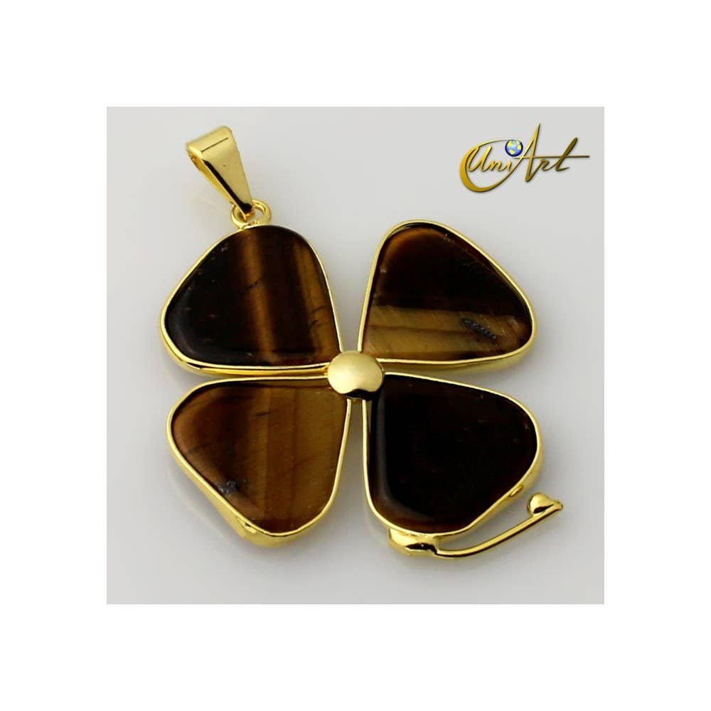UniArt - Wholesale Individual Charm/Pendant - Golden Clover Pendant1