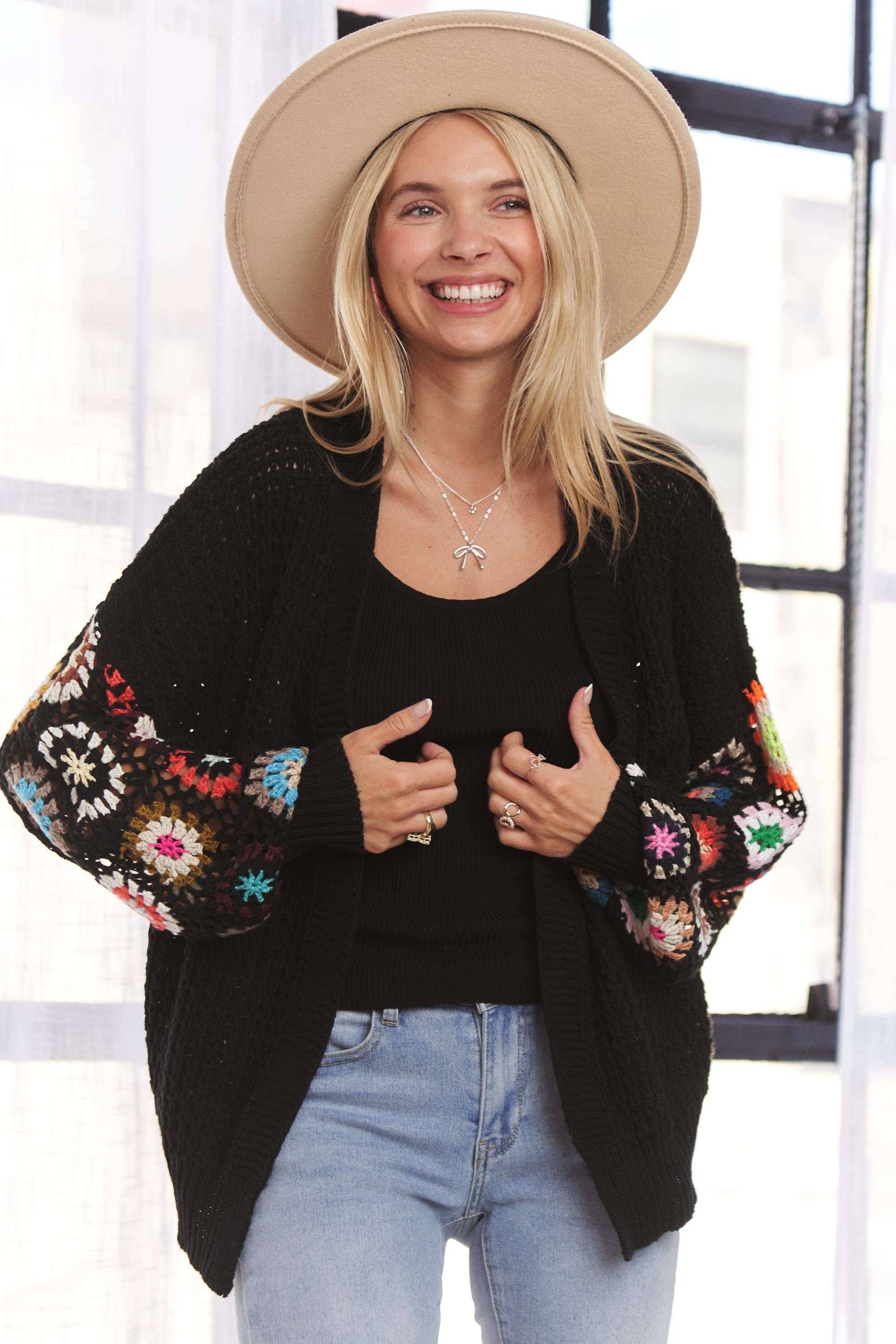 Madelyn - Wholesale Cardigan - Women's - LESW3410 - MULTI PATTERN CARDIGAN7