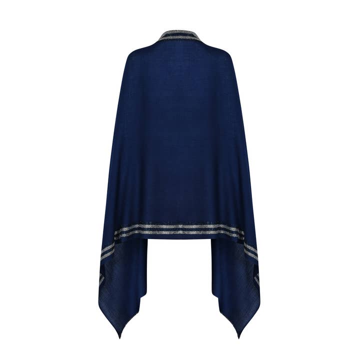 Cashmere wrap/scarf with swarovski trim for wholesale by Alison van der Lande