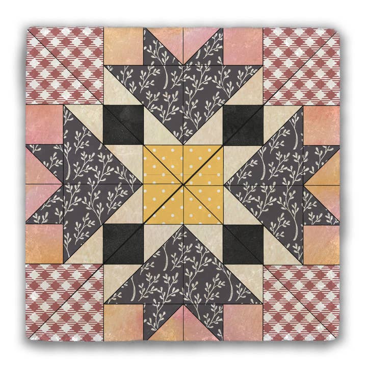 Dessous de verre en pierre roulée Crow's Foot Quilt pour la vente par Nelson Gifts Wholesale