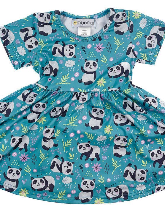 Happy Pandas Twirly Dress for wholesale by Little Jo Lemon