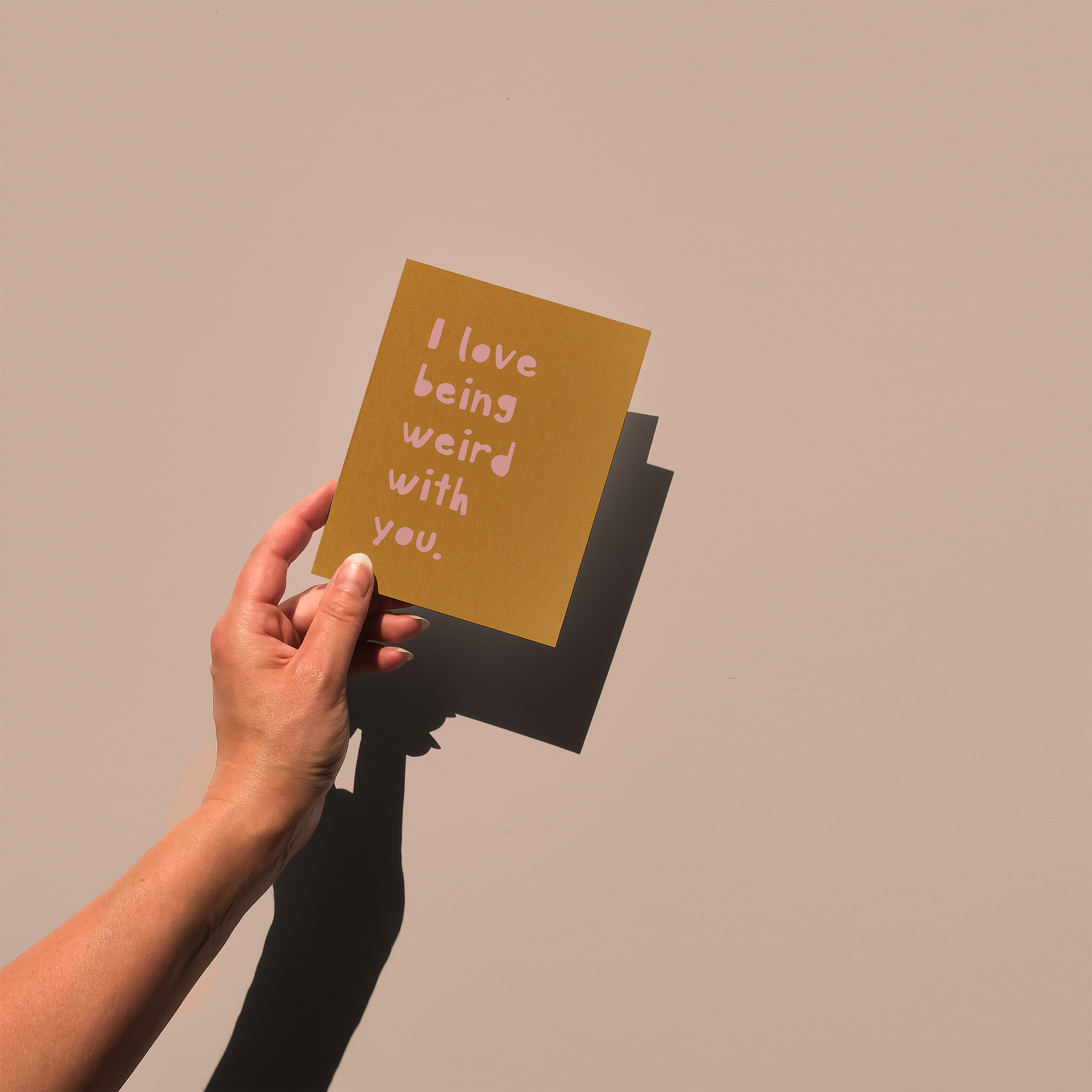 Opeful Press - Wholesale Love Card - I Love Being Weird With You - Foiled Greeting Card3