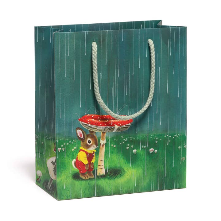 Sac cadeau moyen Richard Scarry Lapin et Champignon pour la vente par Red Cap Cards