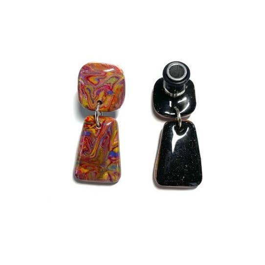 Calibre 2 (6 mm), cache-oreilles bohème colorés, jauges pendantes, bouchons d'oreille pour la vente par Happy Gauges