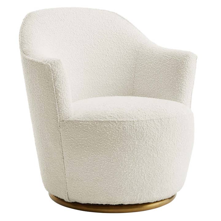Fauteuil pivotant rembourré Nora Boucle pour la vente par Modway