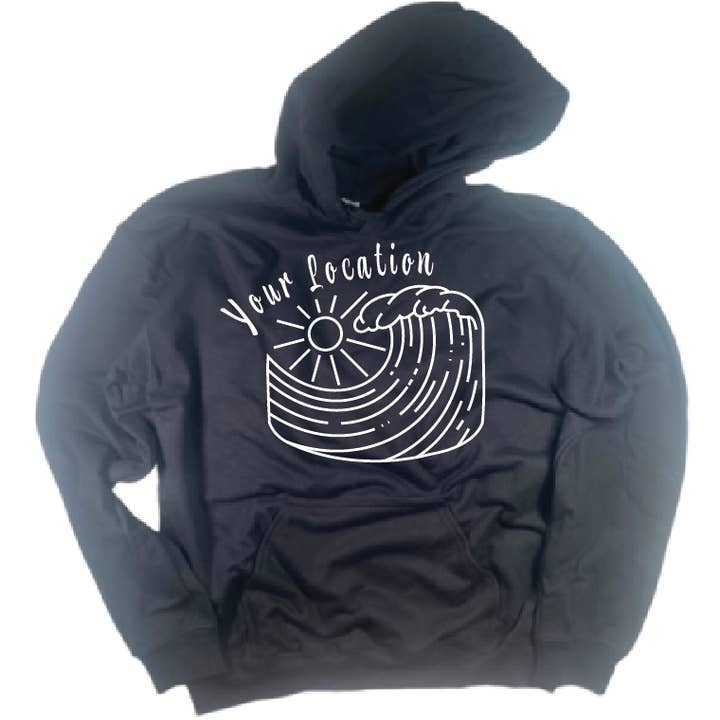 Sweatshirt à capuche Surf and Sun - Personnalisable pour la vente par and - ashley nicole designs
