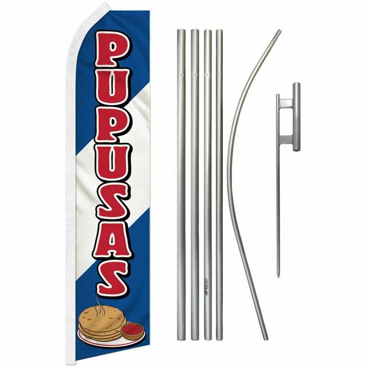 Kit de Drapeau et Mât Super Pupusas pour la vente par Flags Importer