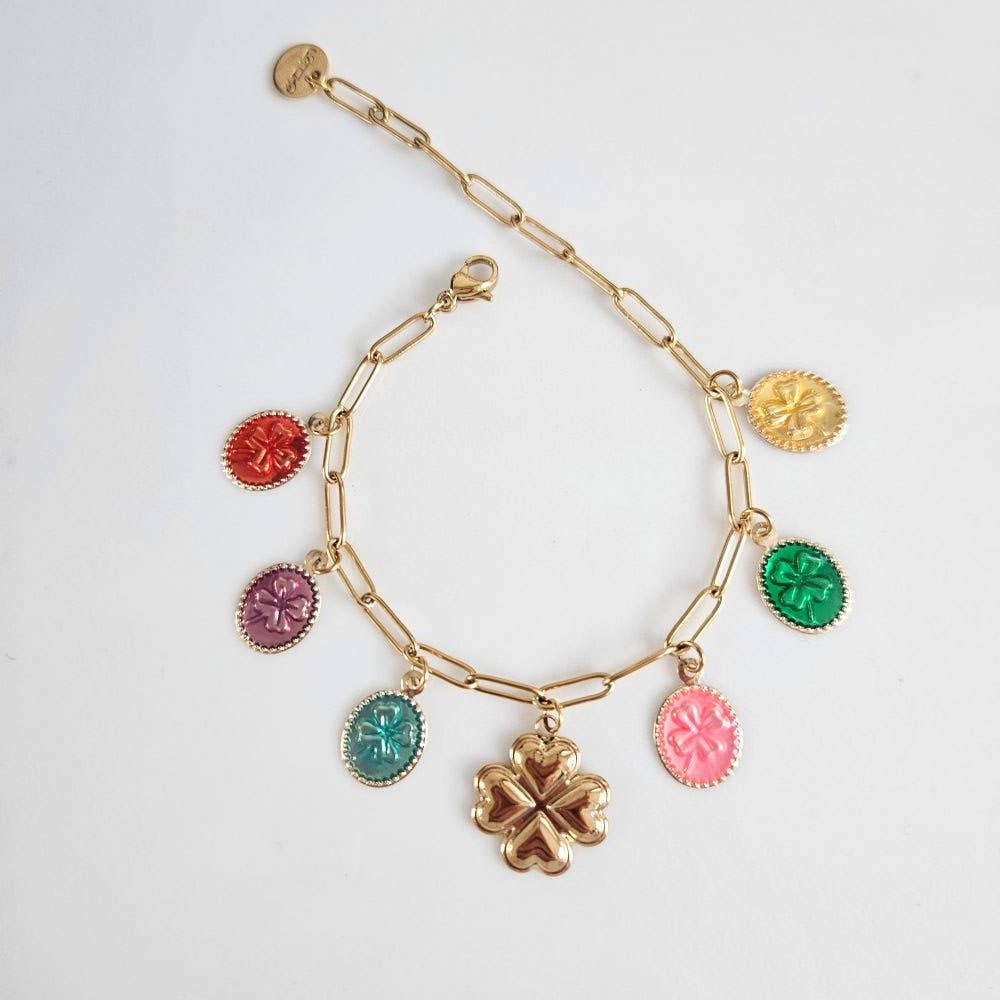 LITCHI - Wholesale Wristlet - Lucky Clover Bracelet0