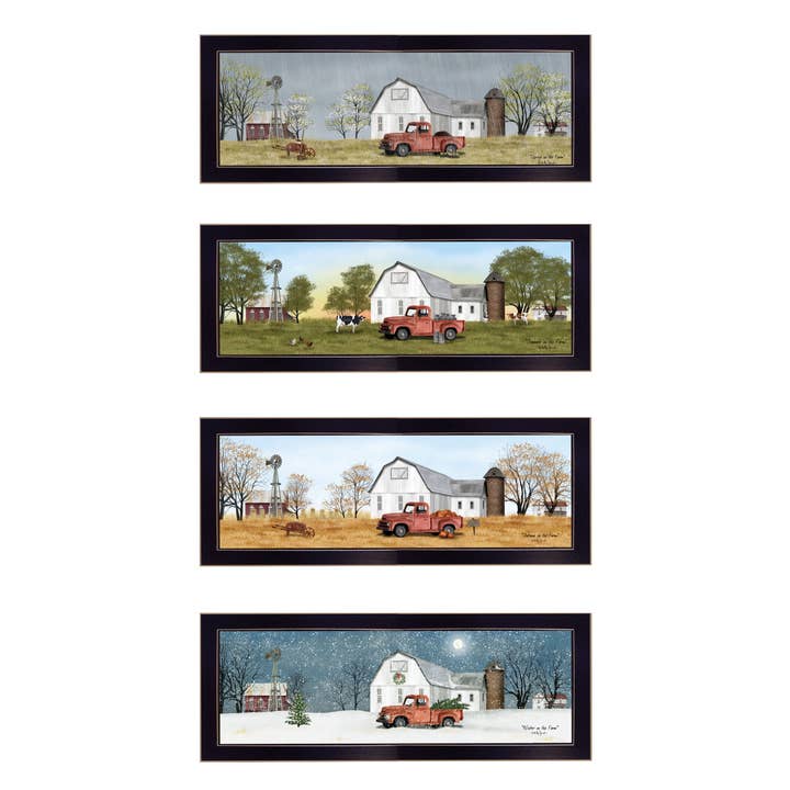 Vignette d'impressions artistiques en 4 pièces "Collection Quatre Saisons V" pour la vente par Trendy Decor 4U