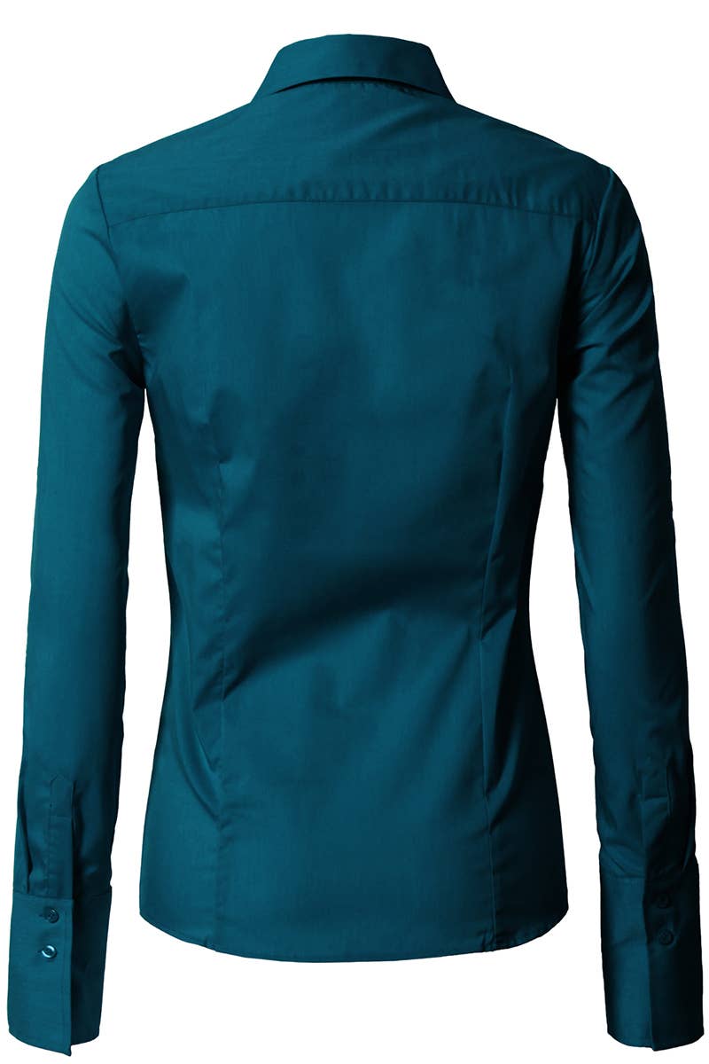 NINEXIS - Vente Chemise à col boutonné – femme - CWTDSL028_Chemises à col boutonné à manches longues82