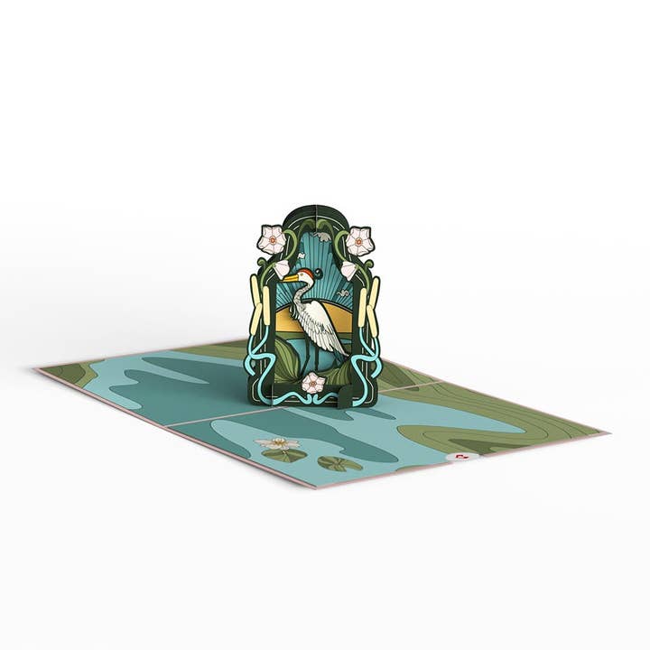 Lovepop Cards - Wholesale Everyday Greeting Card - Stained Glass Lily Pond 5''x7'' Card, Pop-Up Cards