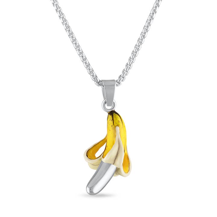 Collier en forme de banane pelée pour la vente par FILS UNIQUE