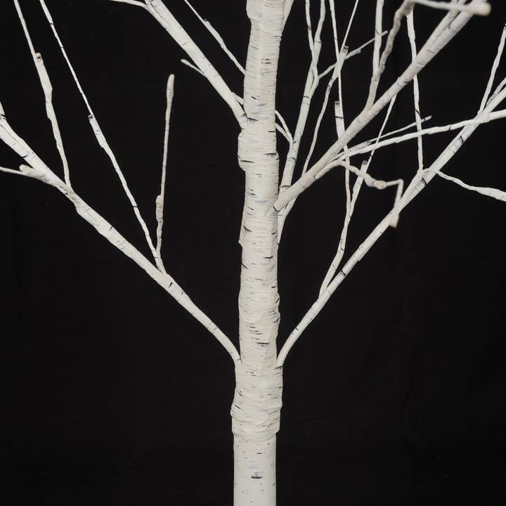 Lighted Birch Tree Set 4Feet-6 Feet With Warm White LEDs for wholesale on Faire17