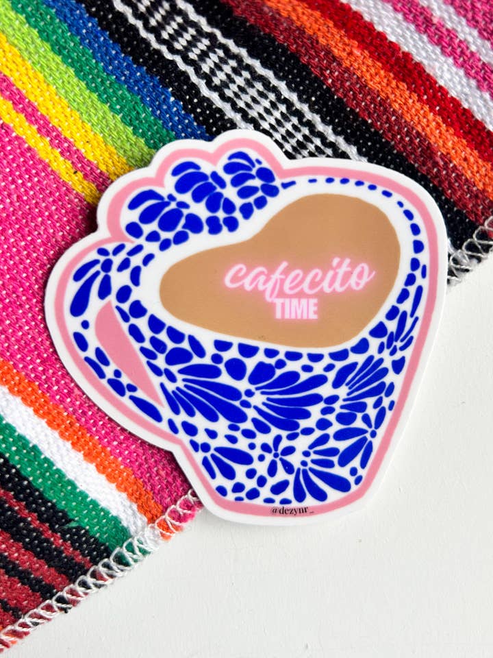 Cafecito Time Sticker for wholesale by Dezynr Shop