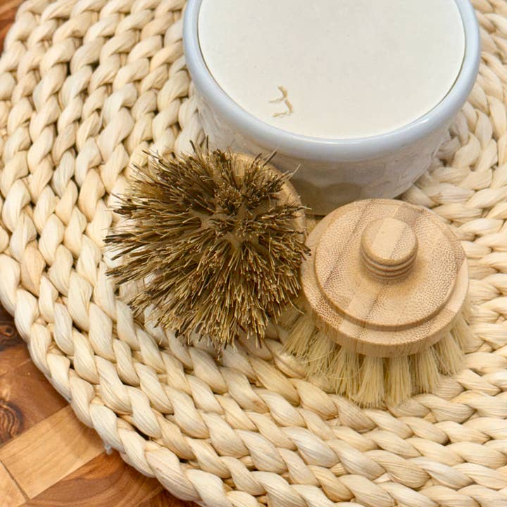 Feel Good Market - Wholesale Kitchen Tool/Gadget - Birch and Palm Pot Brush with Replaceable Head