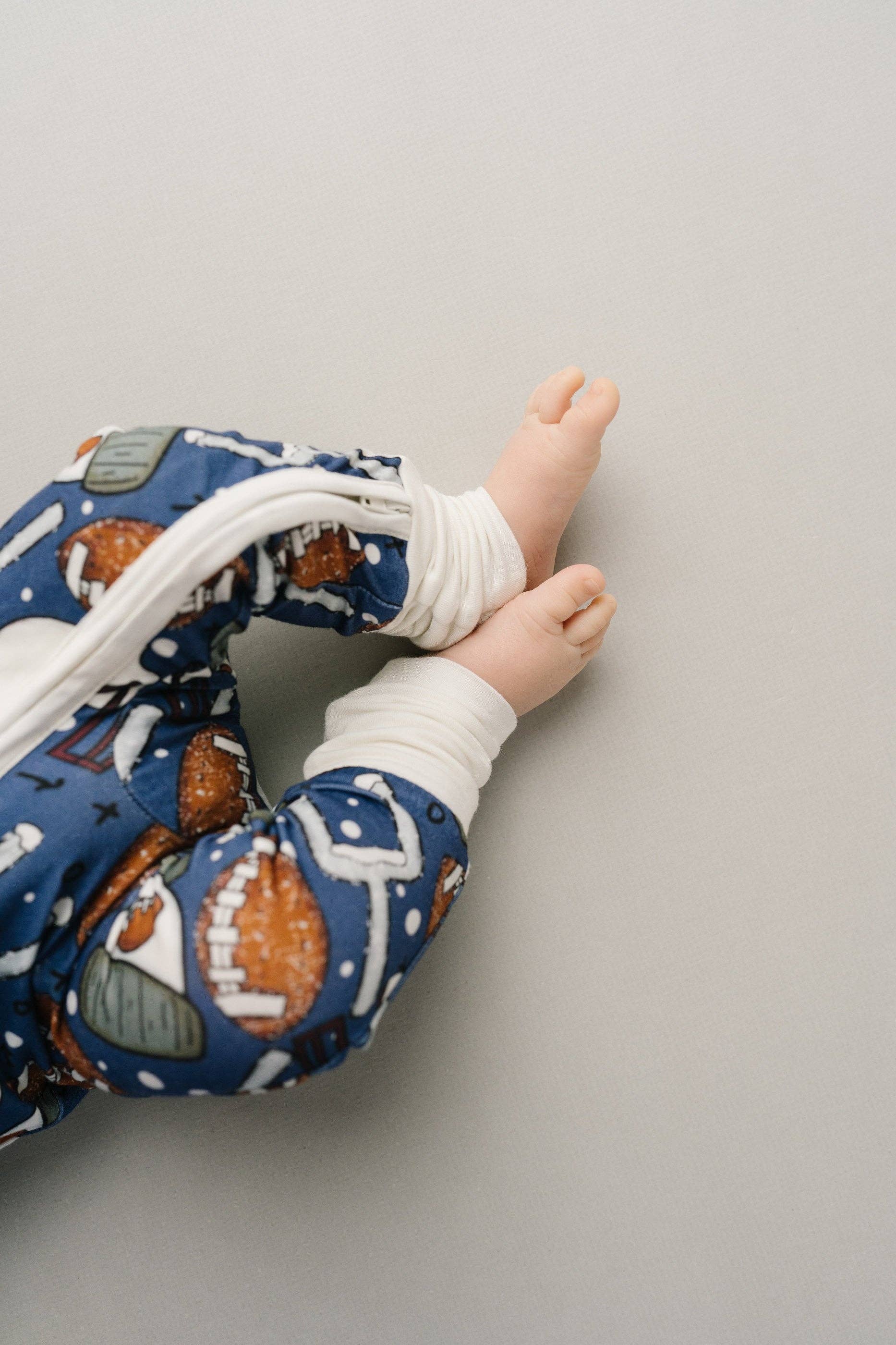 Little One Shop - Wholesale Sleepsuit - Baby - Winter Football Bamboo Sleeper1