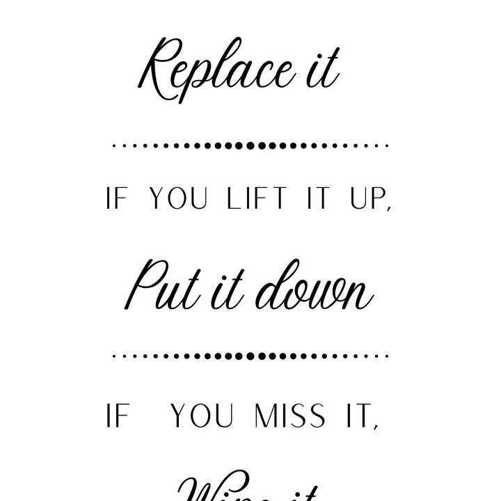 Blossom & Bloom – Engroshandel Badeværelsesskilt – Toilet Regler