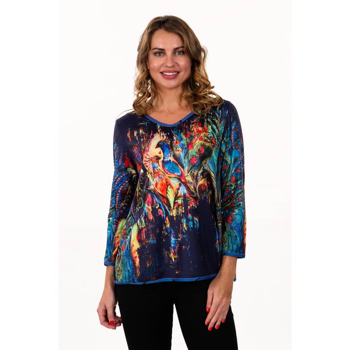 Lemon Grass - Wholesale Blouse - Women's - REVERSIBLE V NECK TOP2