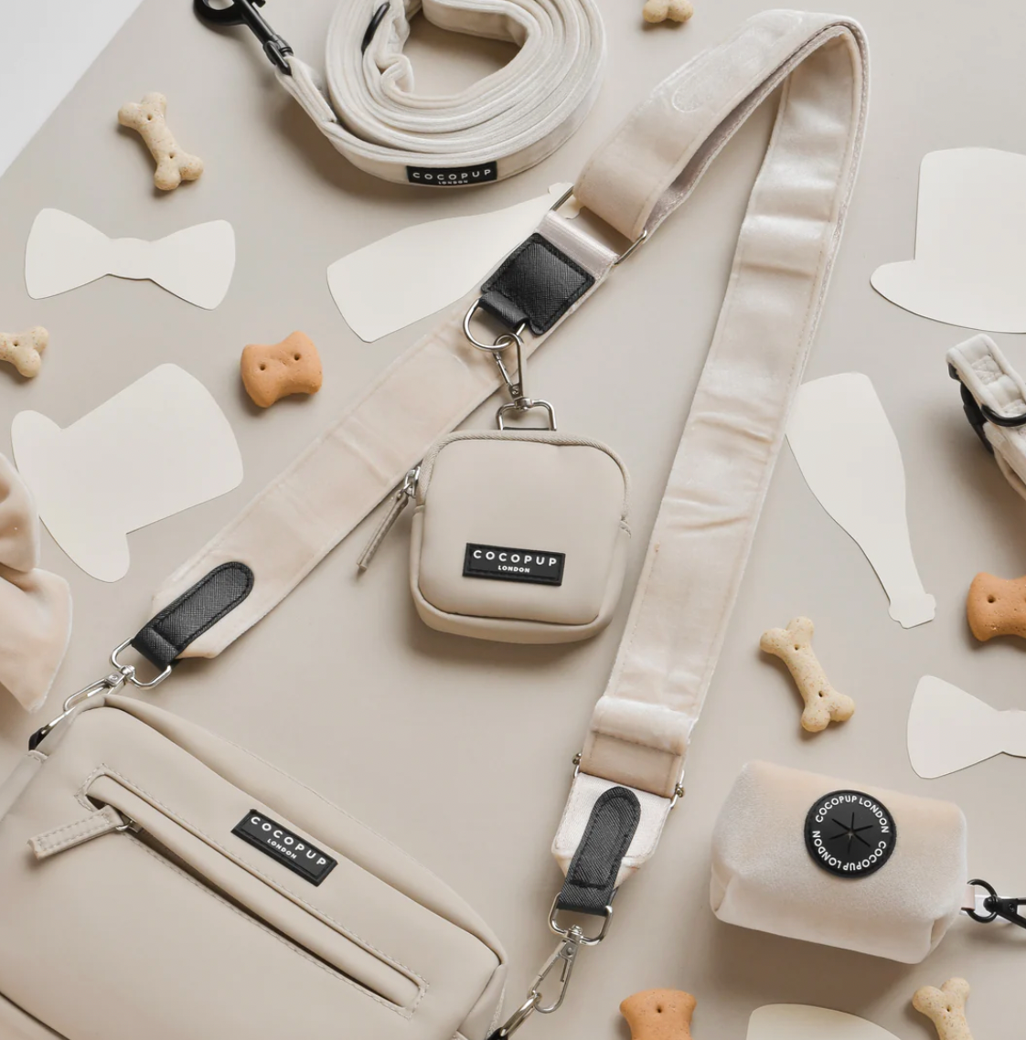 Cocopup London - Wholesale Bag Strap - Unisex - Velvet Bag Strap - Champagne1