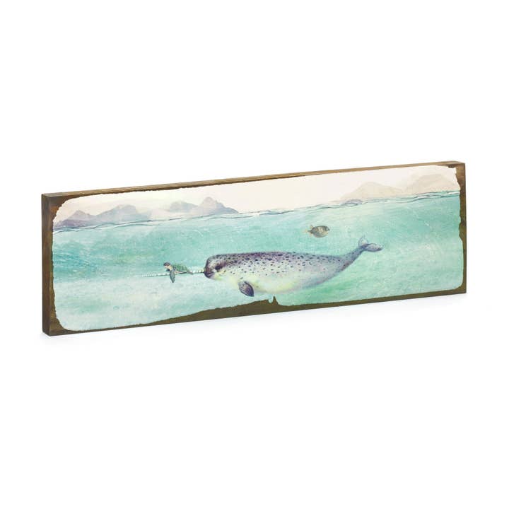 Cedar Mountain Studios - Wholesale Art Print - Narwhal - Timber Wall Art